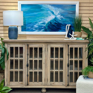 Glass Pane 4DR Credenza