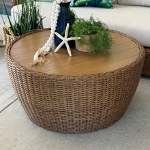 Load image into Gallery viewer, Round Resin Wicker Coffee Table
