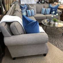 Load image into Gallery viewer, 2PC Grey Sectional w/ Nailheads
