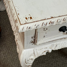 Load image into Gallery viewer, Narrow White Shabby Side Table

