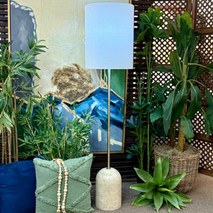 Plaster-Look Base Floor Lamp