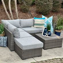 Load image into Gallery viewer, 4PC Grey Wicker Seating Set
