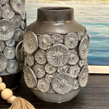 Load image into Gallery viewer, Sm Grey Medallion Vase
