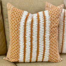 Load image into Gallery viewer, Orange/White Down Alternative Pillow
