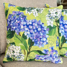 Load image into Gallery viewer, In/Outdoor Hydrangea Pillow
