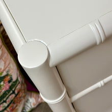 Load image into Gallery viewer, White Bamboo Look Nightstand
