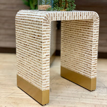 Load image into Gallery viewer, Waterfall Mother of Pearl Side Table
