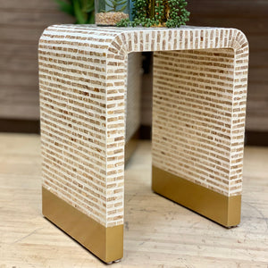 Waterfall Mother of Pearl Side Table