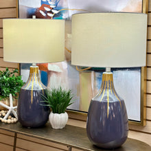 Load image into Gallery viewer, Purple &amp; Gold Table Lamp

