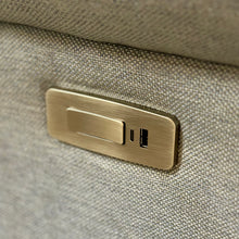 Load image into Gallery viewer, Powder Blue Reclining Sofa
