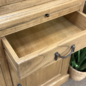 Wood Cabinet w/ Hutch