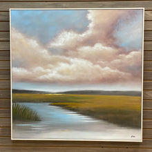 Load image into Gallery viewer, Calming Marsh Framed in White
