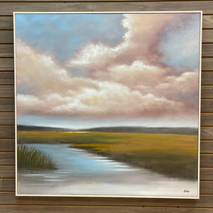 Calming Marsh Framed in White