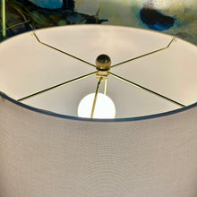 Load image into Gallery viewer, Blue Geometric Glass Lamp

