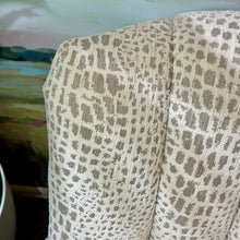 Load image into Gallery viewer, Taupe/Ivory Animal Print Chair
