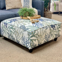 Load image into Gallery viewer, Sea Life Square Ottoman
