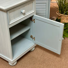 Load image into Gallery viewer, Powder Blue Shutter Nightstand
