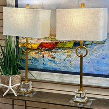 Load image into Gallery viewer, Gold &amp; Lucite Designer Lamp
