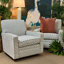 Load image into Gallery viewer, Blue Grid Swivel Glider
