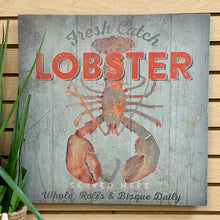 Load image into Gallery viewer, 'Lobster' Sign On Wood
