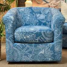 Load image into Gallery viewer, Denim Seashell Swivel Chair
