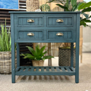 Antiqued Navy Console