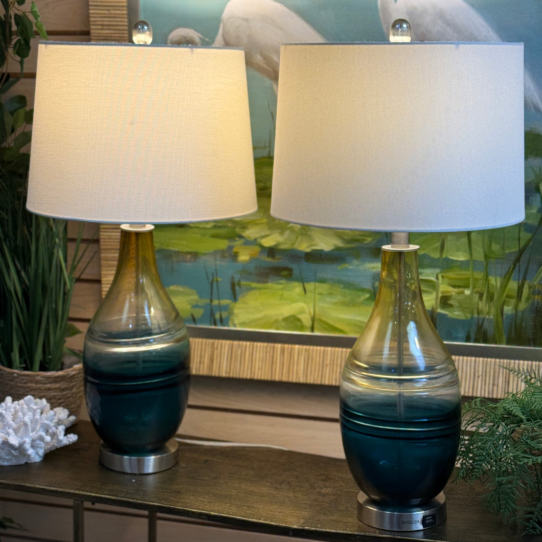 Blue/Yellow Ombre Lamp