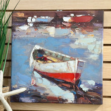 Load image into Gallery viewer, Boat Pastel Canvas Art
