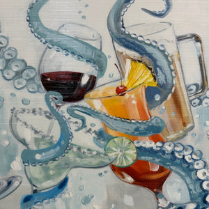 Octopus W/Drinks Giclee