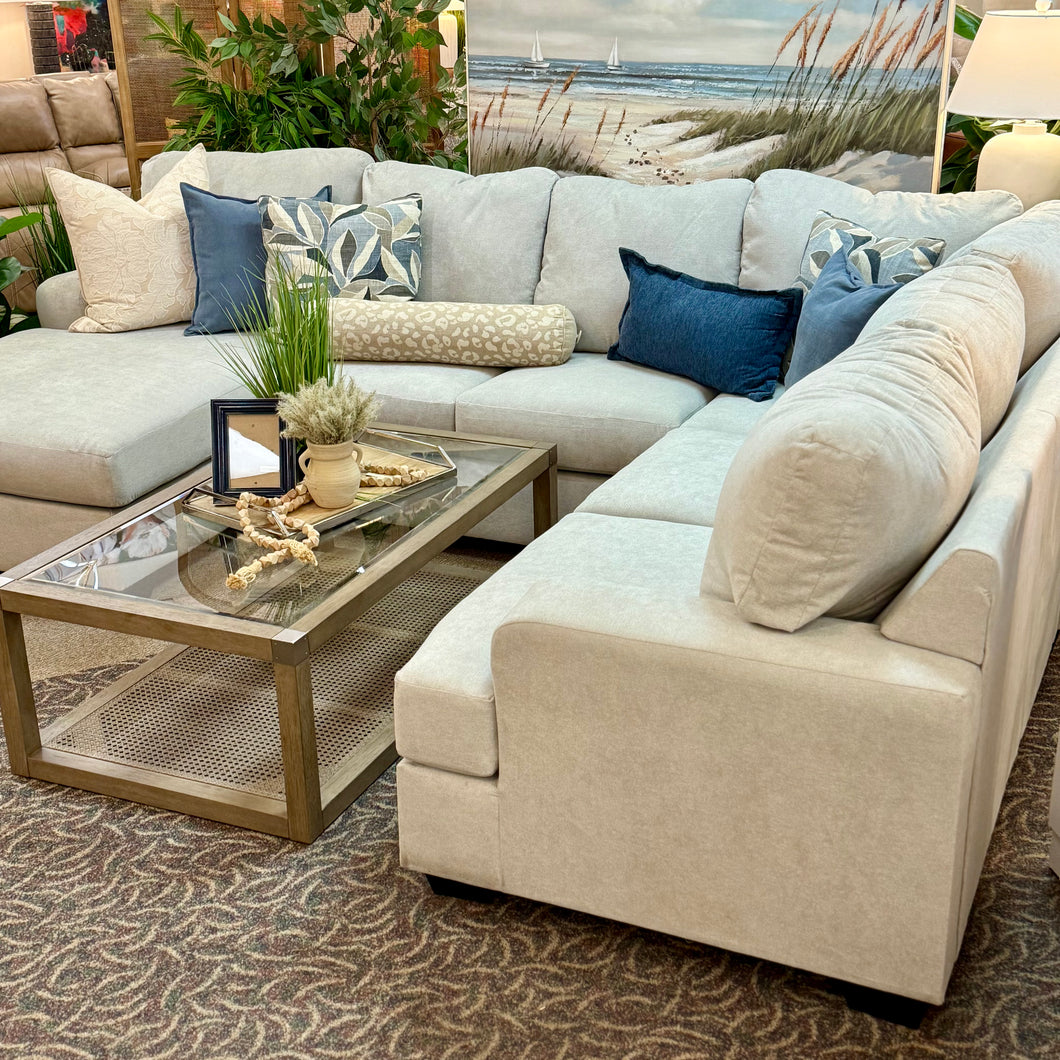 4PC Stone Sectional w/ Chaise