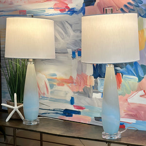 Frosted Blue Lamp