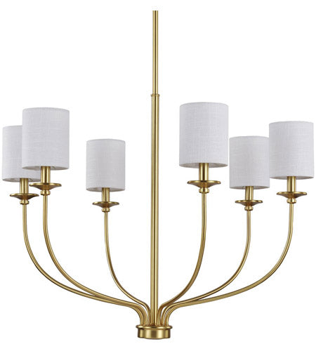 'Bonita' 6 Light Brass Chandelier