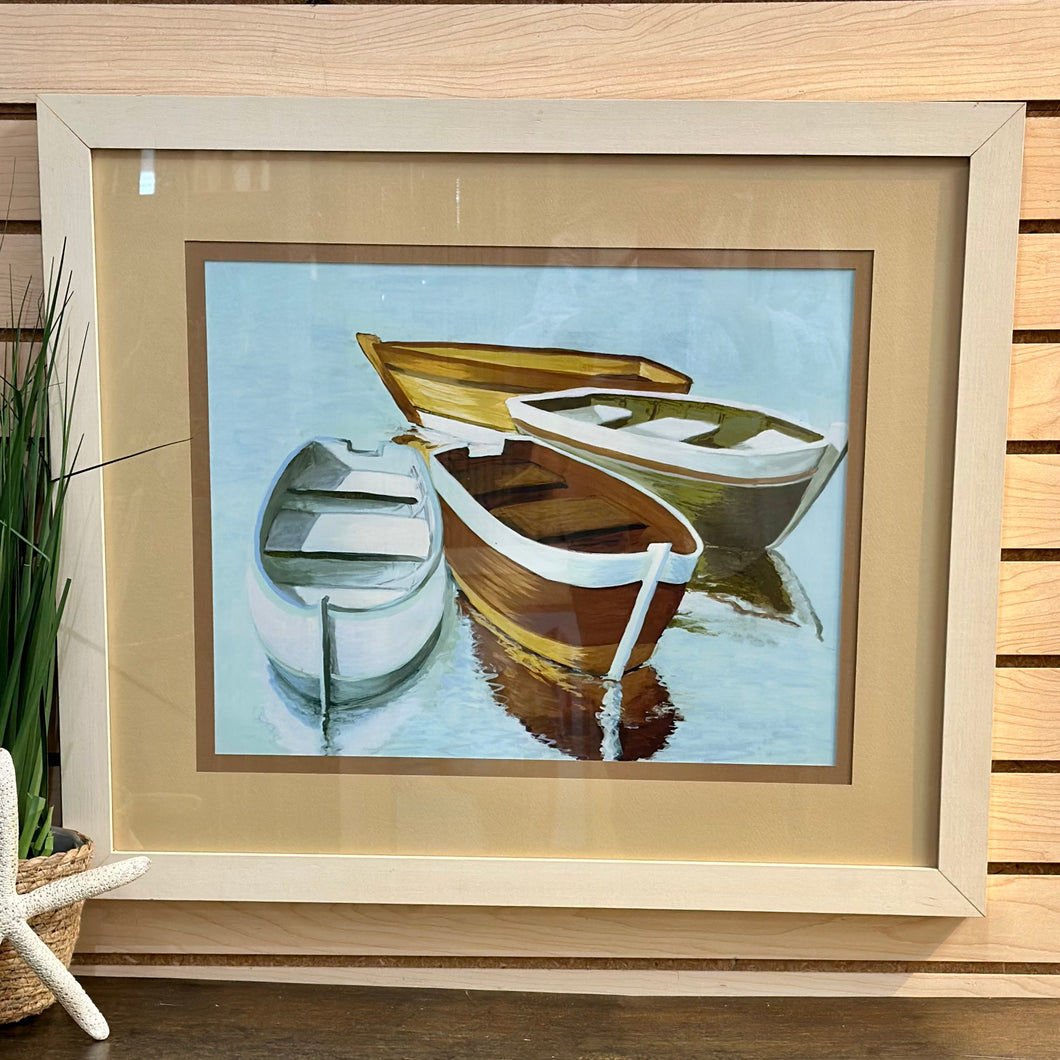Canoes III Framed Art
