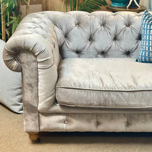 Load image into Gallery viewer, Grey Velvet Chesterfield Sofa
