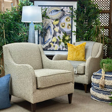 Load image into Gallery viewer, Ivory/Mocha Accent Chair
