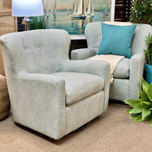 Load image into Gallery viewer, Spa Blue Speckled Swivel Glider
