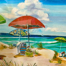 Load image into Gallery viewer, Vibrant Beach Art Framed
