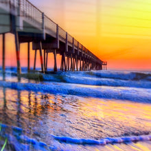 Load image into Gallery viewer, Pier At Sunset Glass Art
