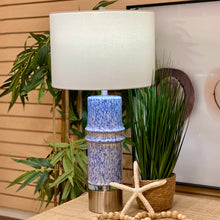 Load image into Gallery viewer, Speckled Blue Ceramic Lamp
