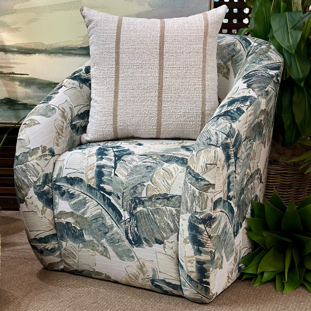 Teal Palms Swivel Chair