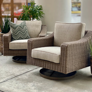 Sandstone Outdoor Swivel Chair