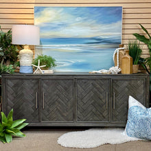 Load image into Gallery viewer, 4DR Grey Chevron Cabinet
