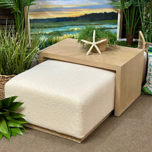 Load image into Gallery viewer, Sherpa Ottoman W/Natural Table
