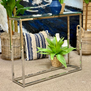 Modern Glass Top Console