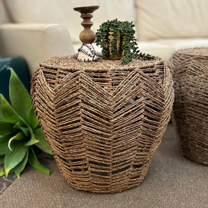 Seagrass Woven Side Table
