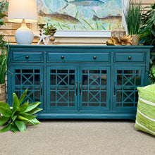 Load image into Gallery viewer, 60&quot; Teal Cabinet
