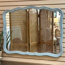 Load image into Gallery viewer, Light Blue Scalloped Mirror
