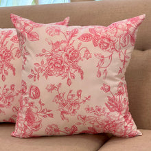 Load image into Gallery viewer, Pink &amp; White Floral Pillow
