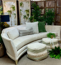 Load image into Gallery viewer, Caracole Curved Velvet Sofa
