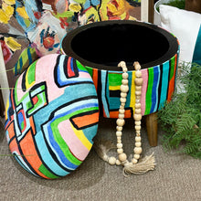 Load image into Gallery viewer, Abstract Storage Ottoman
